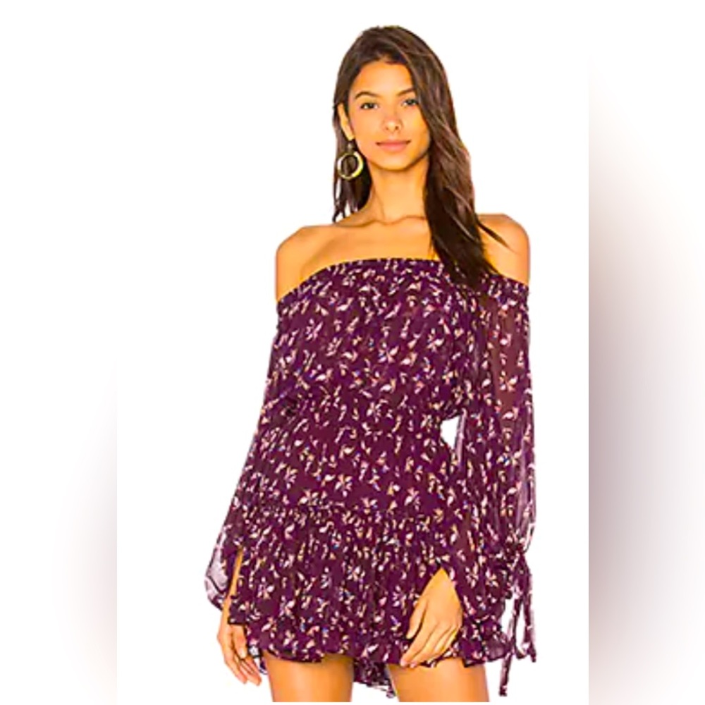 Misa Los Angeles Floral Off Shoulder Top